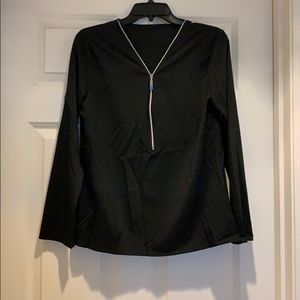 Long sleeve 1/2 zip blouse